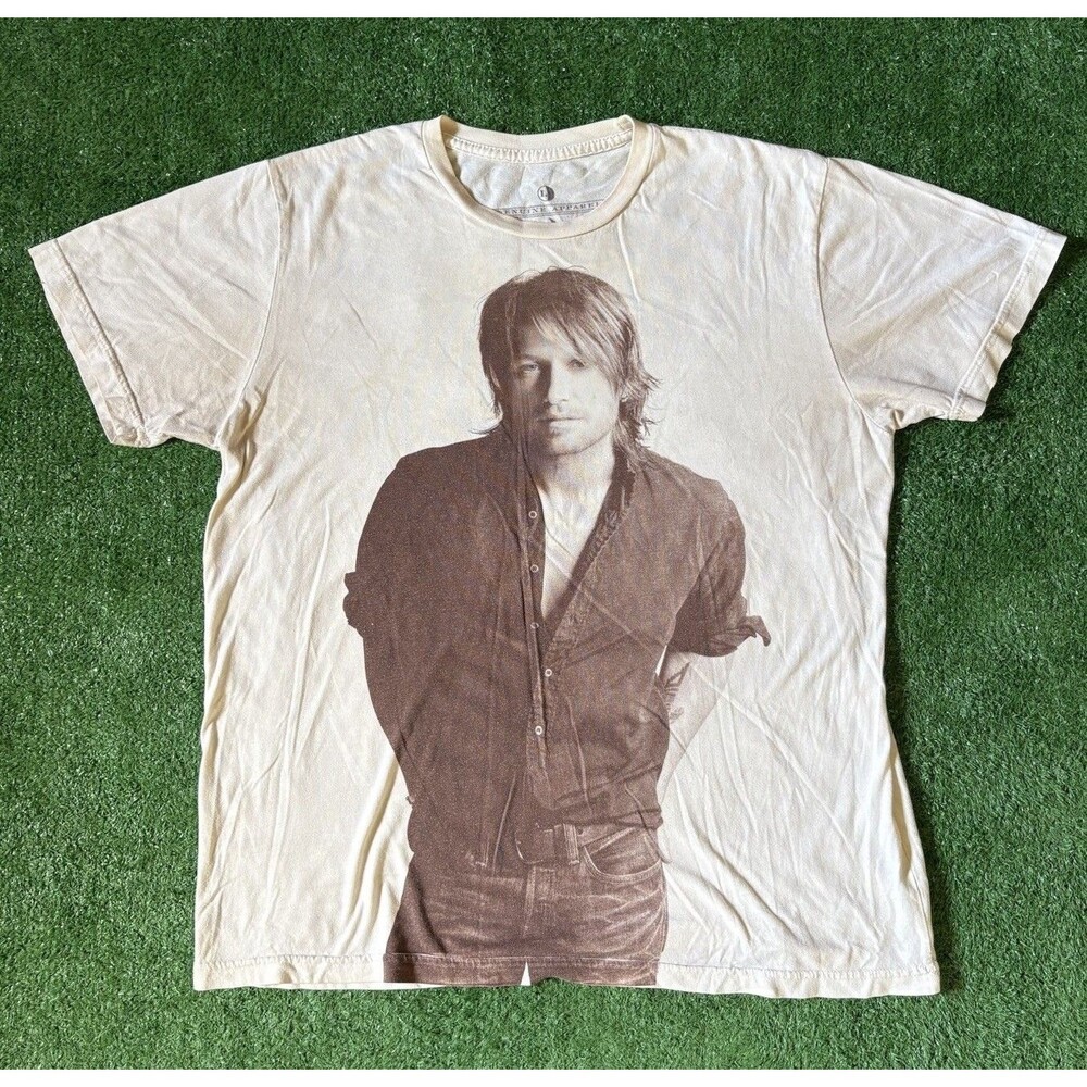 Vintage Keith Urban 2007 Tour Shirt Mens Large White Double Sided All Over Print
